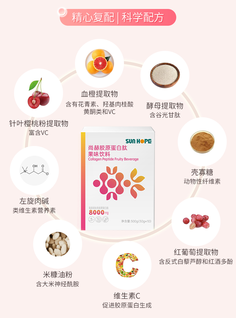 qy球友会胶原蛋白肽果味饮料